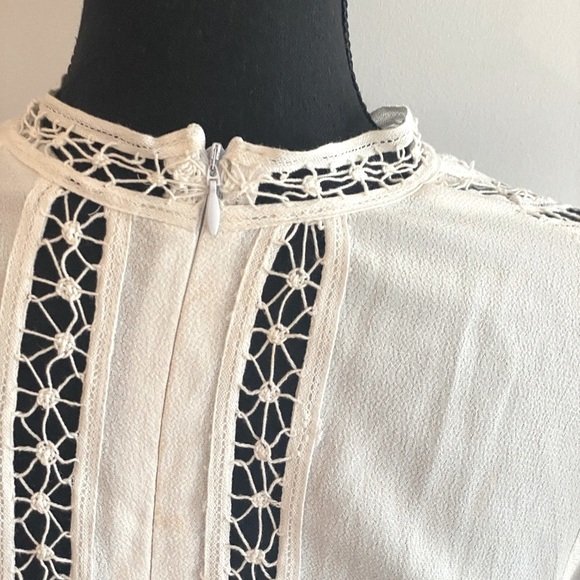 For Love and Lemons iconic white crochet Penelope dress -long flared sleeves NEW - Picture 10 of 15